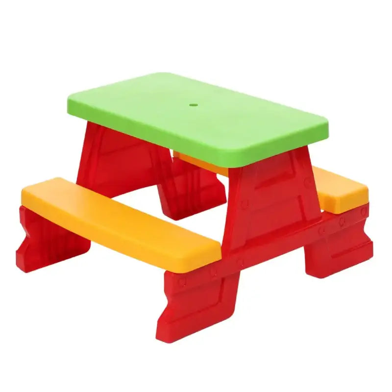 Masuta de picnic pentru 4 copii, 47 x 79 x 70 cm, maxim 35 kg, 2 ani+, Multicolor