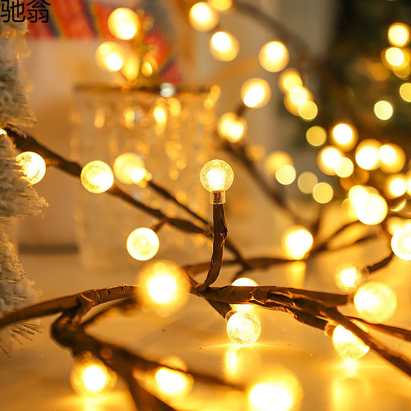 Ghirlanda luminoasa decorativa cu ramuri flexibile – 1.6 m, 72 LED-uri, telecomanda si alimentare USB