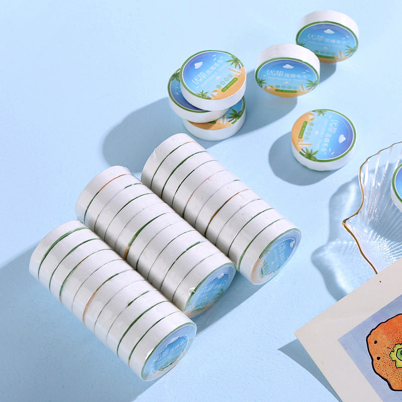 Set 10 prosoape comprimate de unica folosinta – 30x50 cm, model gros tip pearl