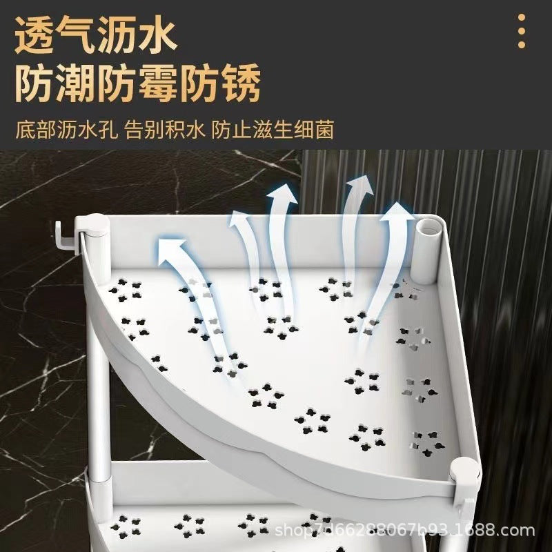 Etajera cu 4 rafturi pentru colt, coltar pentru living, baie, bucatarie 28 x 22 x 85cm