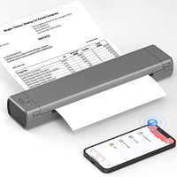 Mini imprimanta termica A4, portabila, wireless, bluetooth, cu acumulator, compatibila iOS/Android, 203dpi - imagine 3