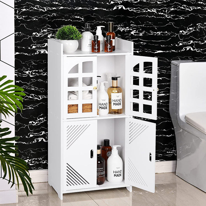 Set mobilier baie 2 piese – alb, plastic rezistent, max. dimensiune 78×36×22 cm