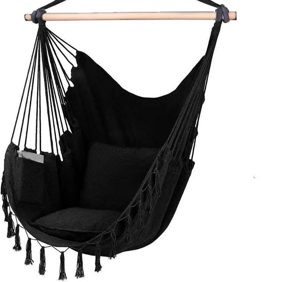 Hamac tip leagan suspendat, cu doua perne