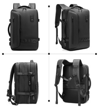 Rucsac laptop Oxford, rezistent la apa, compartiment vacuum, capacitate mare, USB, negru - imagine 10