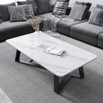RESIGILAT - Masa cafea pentru living room, blat MDF, picioare metal in X