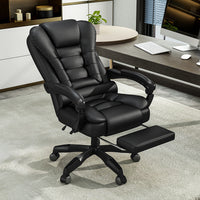 Scaun de Birou Ergonomic Directorial, Piele Ecologică, Recliner și Suport pentru Picioare - imagine 2
