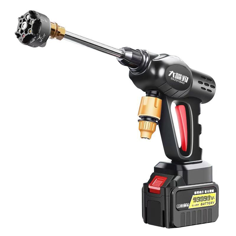 Pistol Portabil de Spalat Auto cu Baterie 21V – Presiune Ridicată, Jet Reglabil, cu Furtun și Filtru