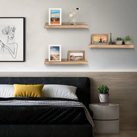 Set 3 polite decorative din lemn, design minimalist - imagine 2