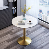 Masă rotunda din piatră sinterizată, diametru 60cm, inaltime 75cm - imagine 2