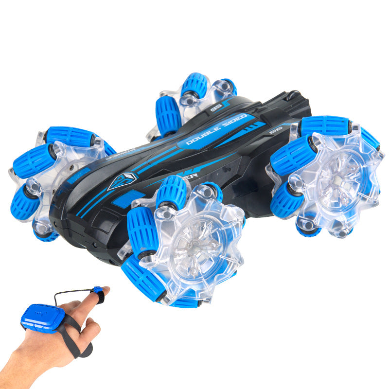 Masinuta de jucarie 4x4 cu control prin gesturi si telecomanda, off-road, fata dubla, lumini LED