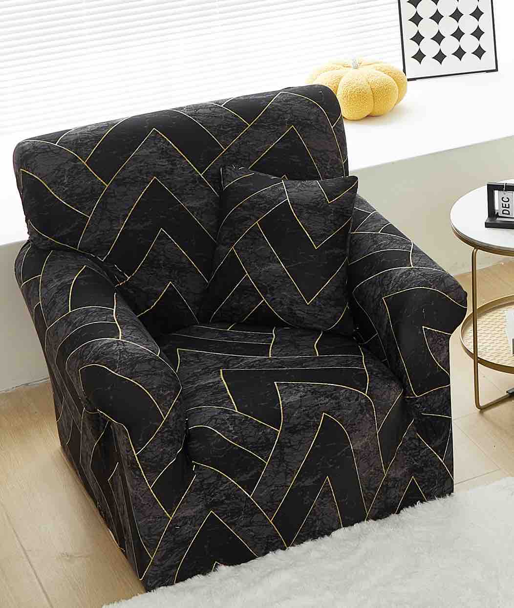 Husa fotoliu din bumbac elastic 90-140 cm