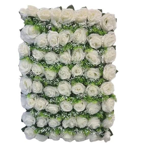 Panou Floral Artificial cu 56 de Trandafiri – 60 x 40 cm