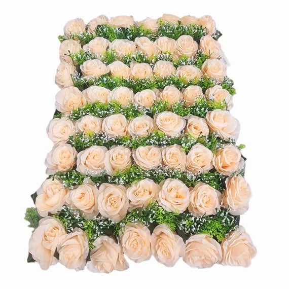 Panou Floral Artificial cu 56 de Trandafiri – 60 x 40 cm