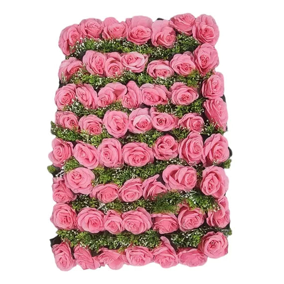 Panou Floral Artificial cu 56 de Trandafiri – 60 x 40 cm