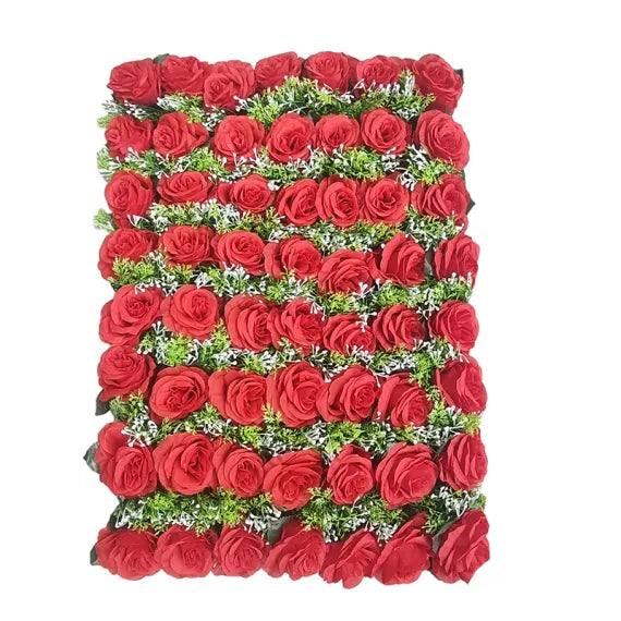 Panou Floral Artificial cu 56 de Trandafiri – 60 x 40 cm