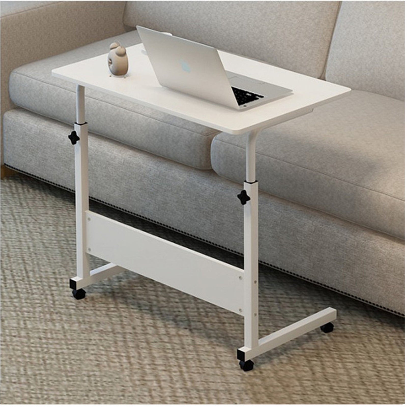 Masuta laptop reglabila, mini birou cu roti, 80 cm x 40 cm