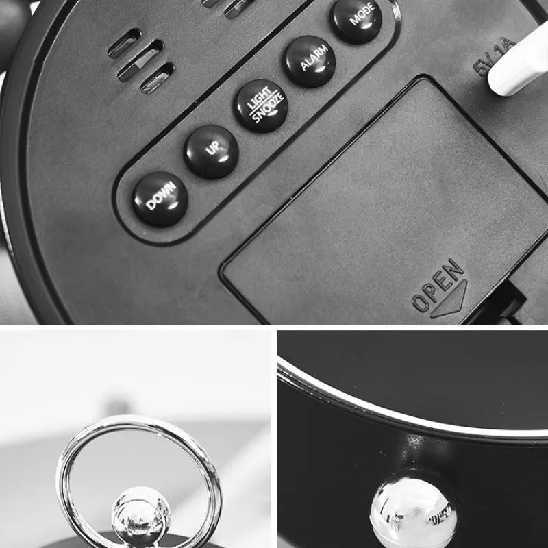 Ceas desteptator digital LED 4,4" cu afisaj color, comanda vocala si alarme personalizabile - trezeste ecranul prin bataie din palme