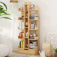 Biblioteca Tree of Knowledge cu 18 rafturi si sertar, 51x18x168cm - imagine 6