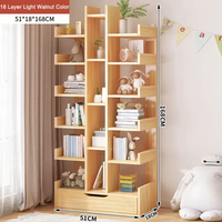 Biblioteca Tree of Knowledge cu 18 rafturi si sertar, 51x18x168cm - imagine 4