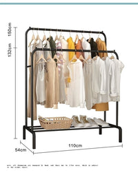 Suport dublu de umerase pentru haine, din metal 150 x 110 x 54 cm - imagine 8