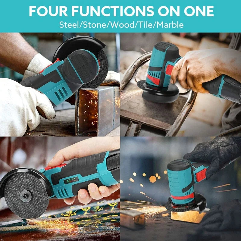 Mini Polizor unghiular portabil cu 1 sau 2 acumulatori 24V, 5 discuri incluse