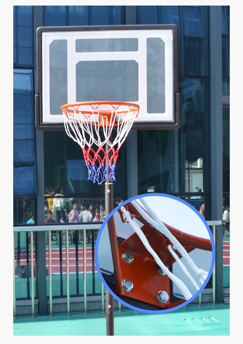 Cos baschet exterior reglabil 1.5–2.5 m – placa transparenta PVC, roti, baza umplere