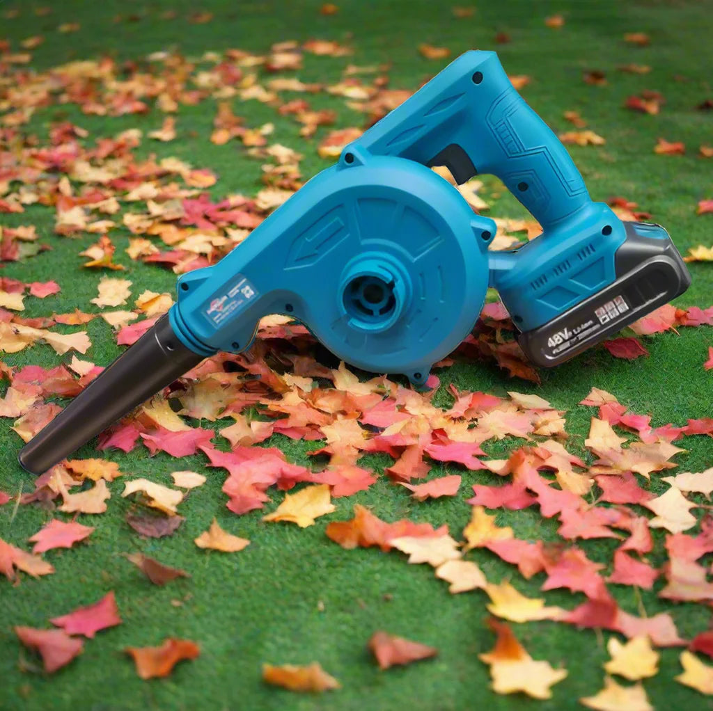 Suflantă Frunze fără Fir 880W, 2 Acumulatori 48V, 2 în 1 Suflare și Aspirare Frunze, Praf, Zăpadă, 18000 RPM