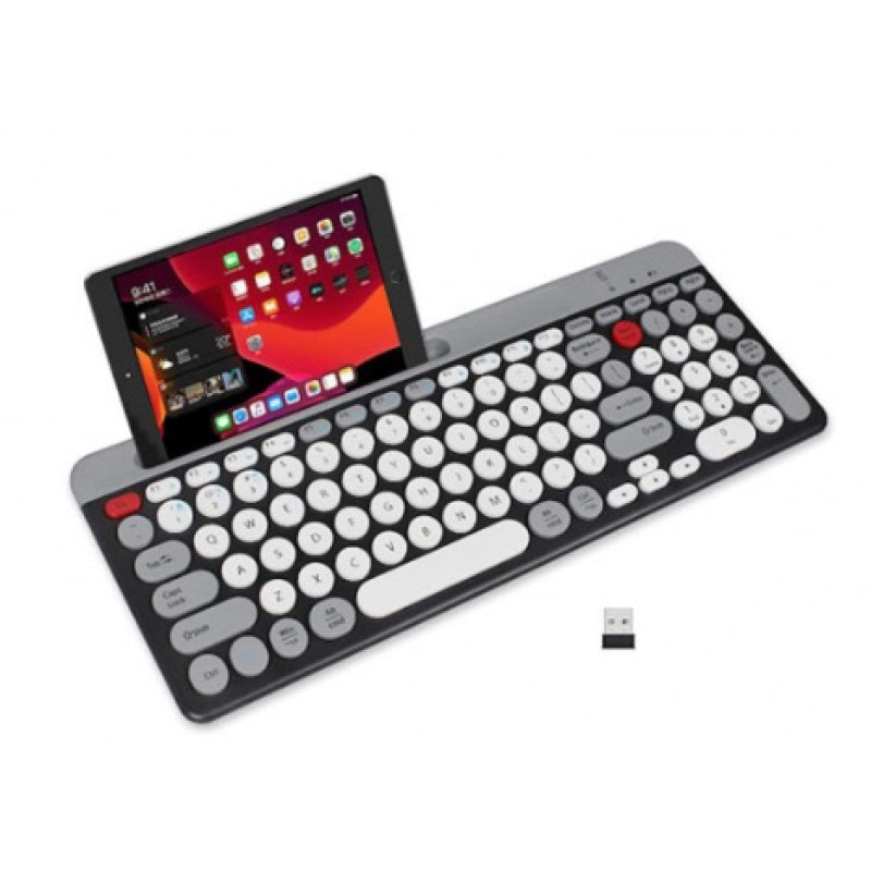 Tastatura wireless Bluetooth QK8066 cu suport integrat pentru telefon saui tableta