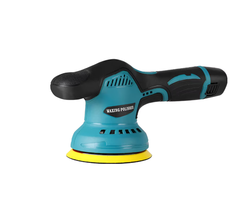 Aparat Polish Auto, 2 Acumulatori 12V, fara fir, portabil, 2500-5000 Rpm, 8 Viteze, Albastru/Negru