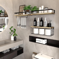 Set 3 polite decorative pentru living, baie sau bucatarie - imagine 3
