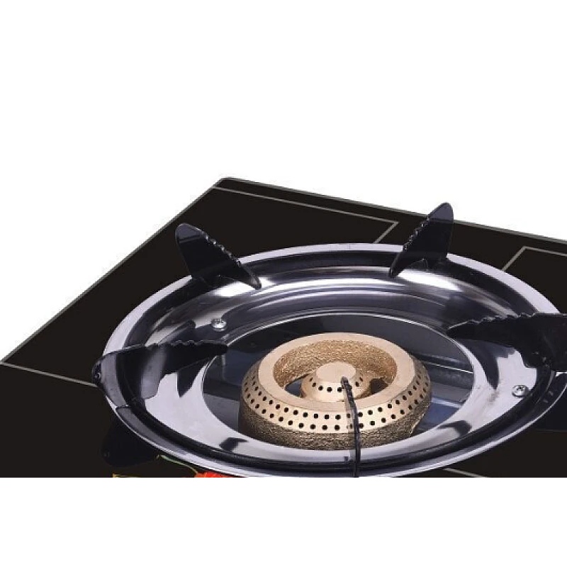 Aragaz din sticla securizata, 1 ochi din fonta, aprindere pe quartz, negru