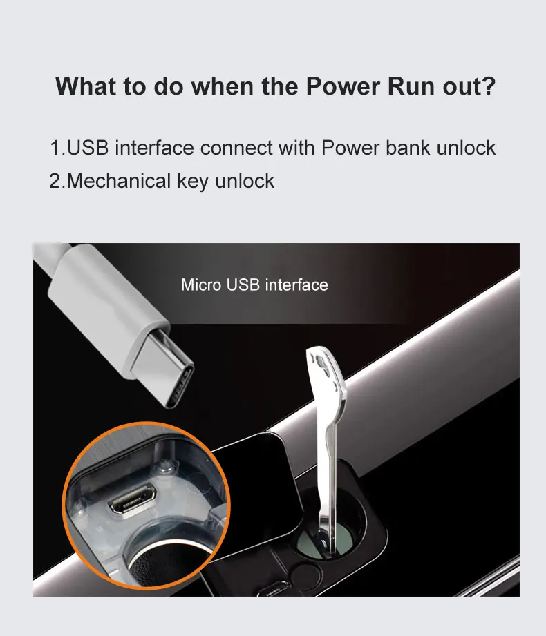 Yala smart cu recunoastere faciala 3D, scanare palma, card RFID, parola sau cheie, acumulator 5000mAh inclus, WiFi, Tuya