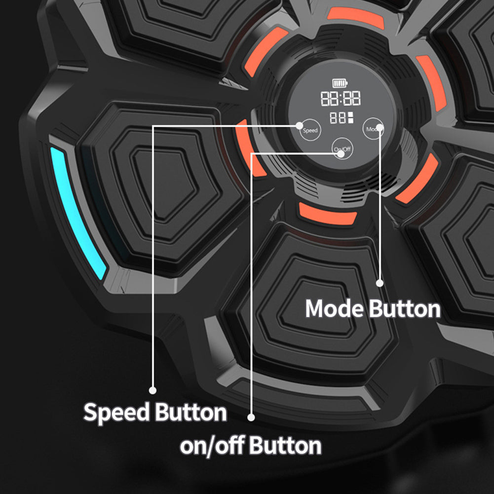 Aparat inteligent de box cu lumini RGB, muzica si afisaj LED – antrenament interactiv pentru acasa
