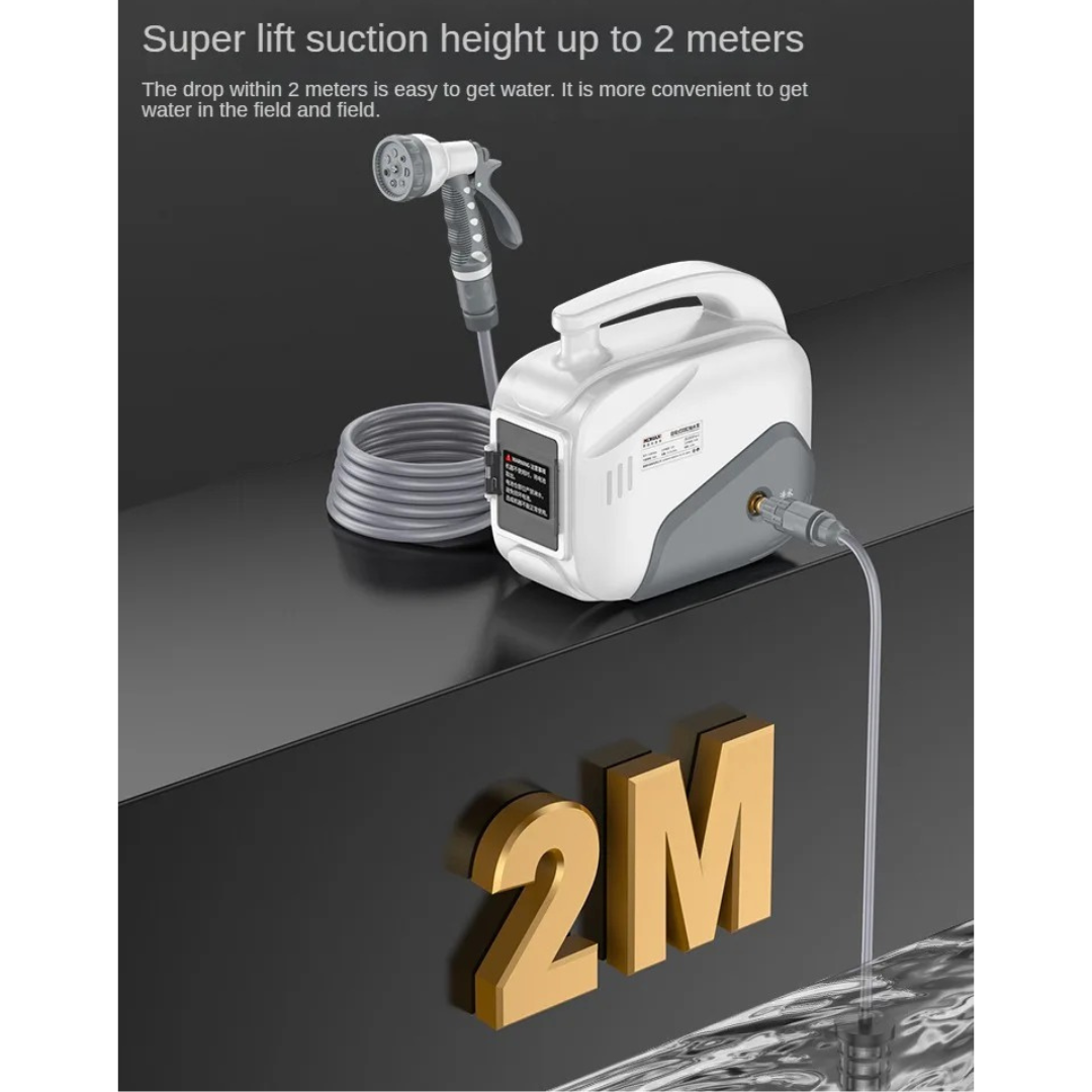 Aparat de spalat portabil cu presiune – baterie litiu detasabila, turbo 4 cilindri, display, Delixi