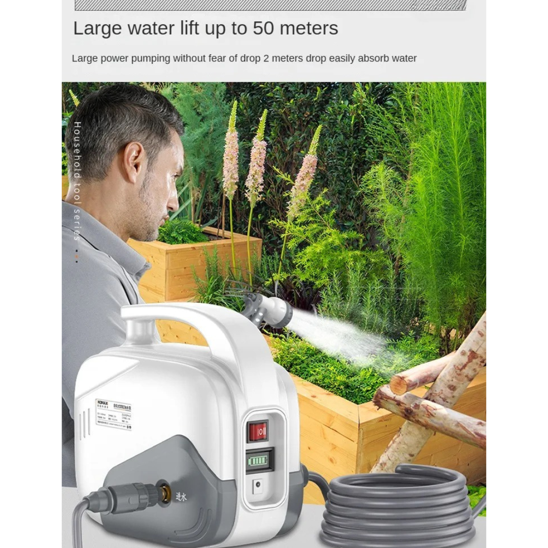 Aparat de spalat portabil cu presiune – baterie litiu detasabila, turbo 4 cilindri, display, Delixi