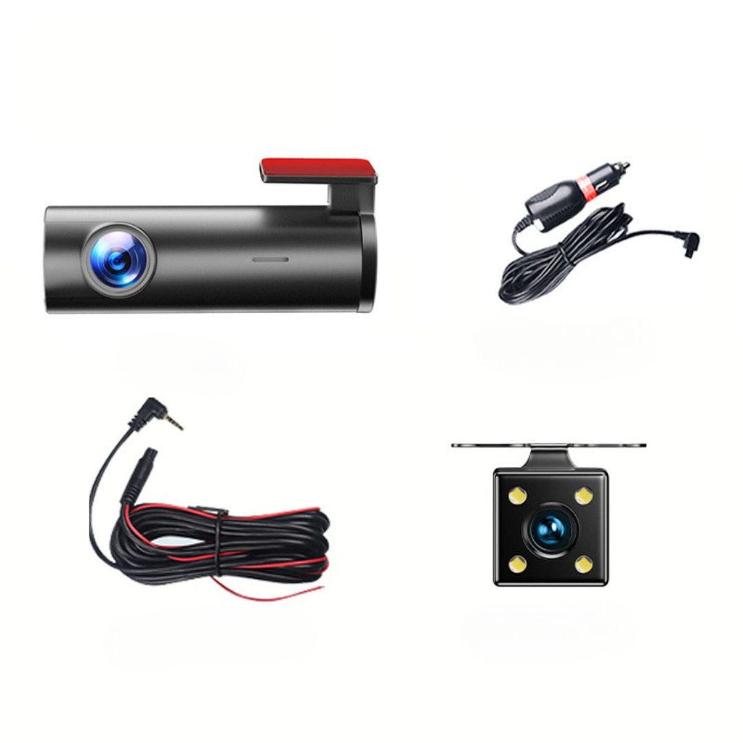 Camera auto DVR duala 4K fata + 1080P spate, WiFi, senzor G, unghi 140°, modul parcare 24H, ecran 1.5 inch