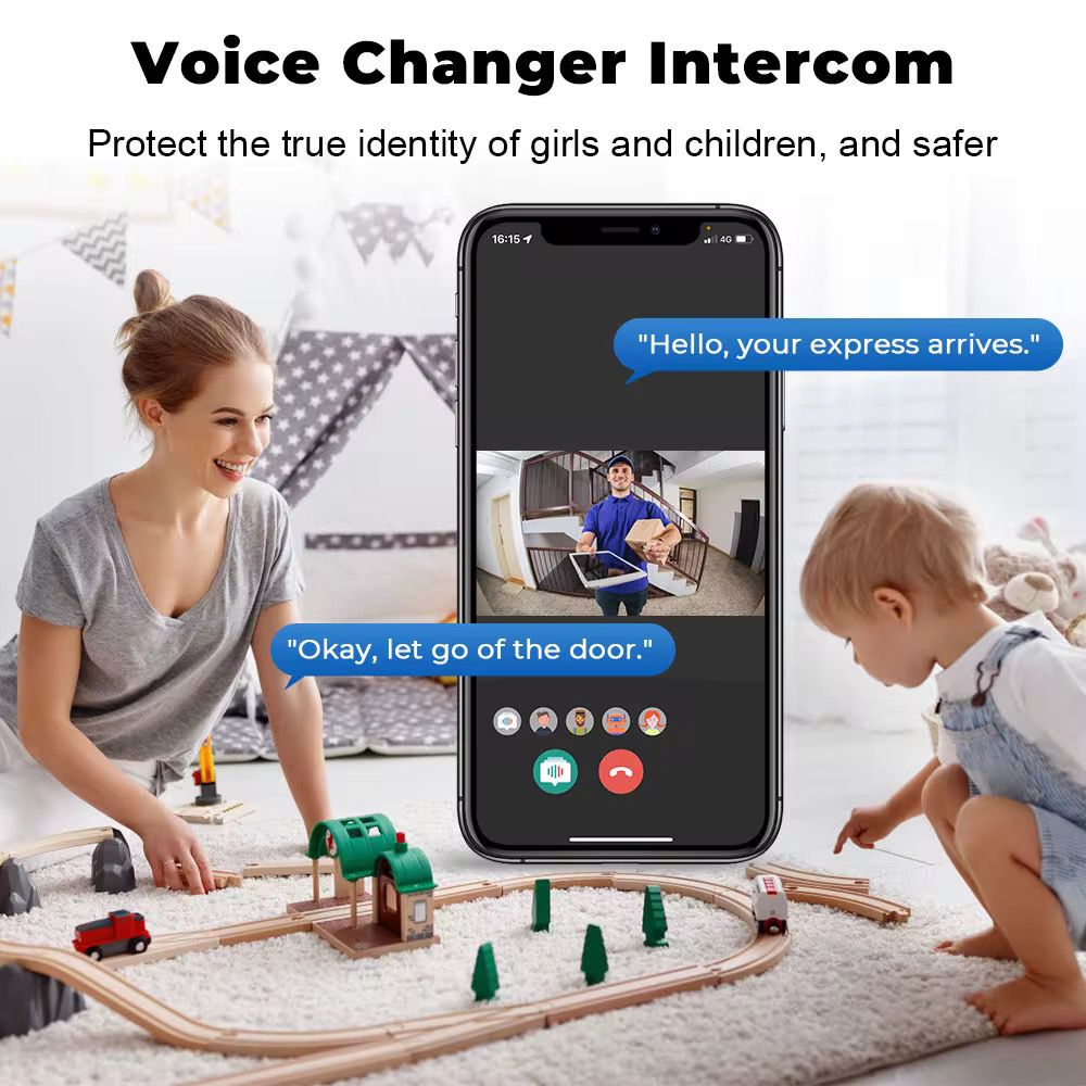 Sonerie Video Smart, Camera Supraveghere WiFi, Night Vision, Audio Bidirectional, Control Aplicatie Android/iOS