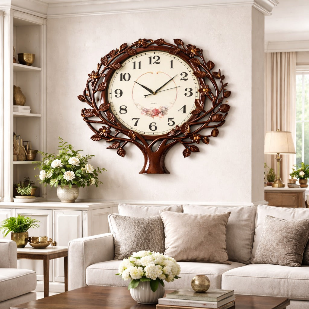 Ceas de perete decorativ model copac 60x56 cm design elegant pentru living