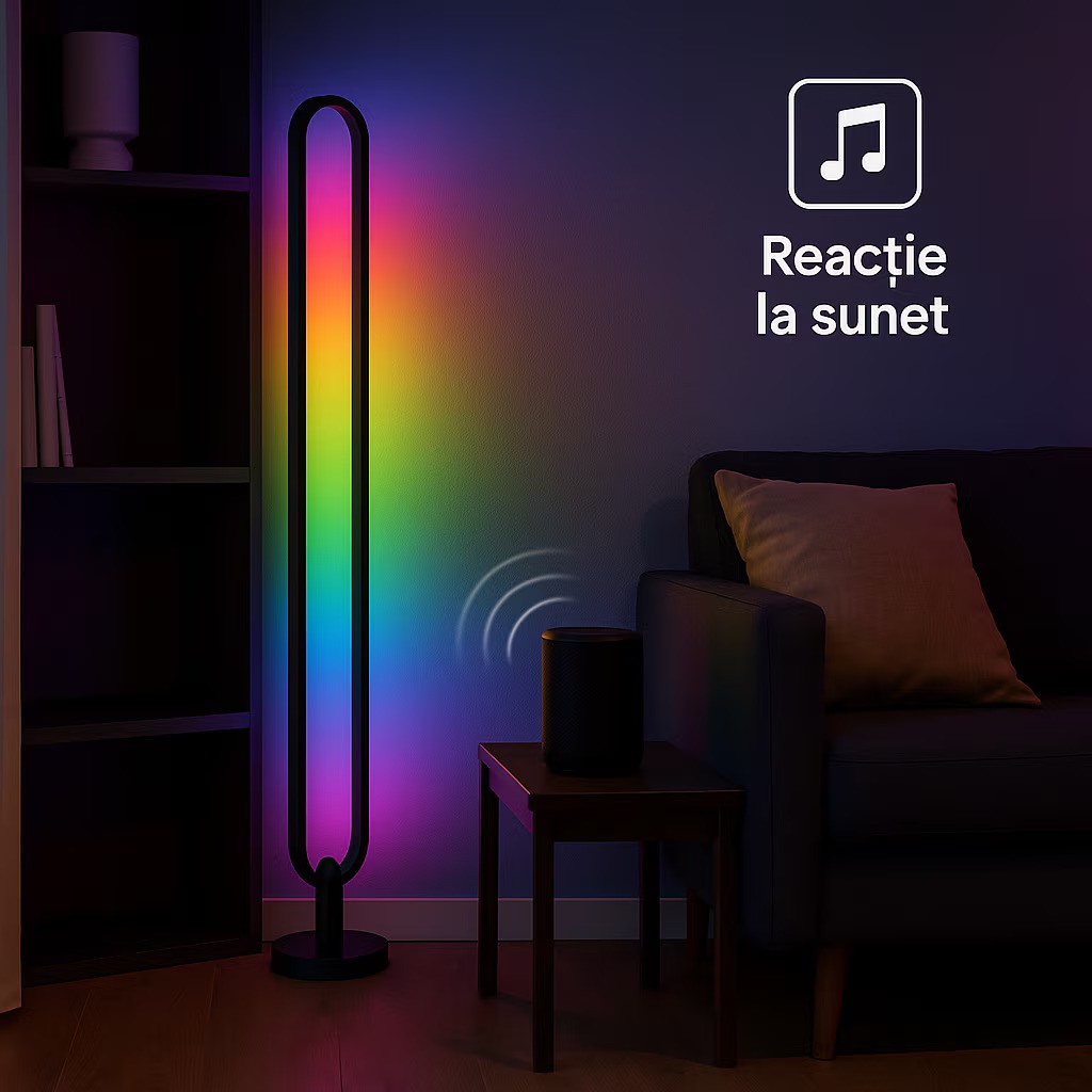 Lampa LED de Podea S-Eye 105cm Control Telecomanda Efecte RGB Dinamice - detaliu produs