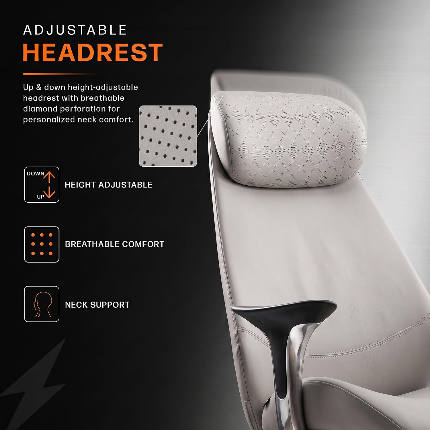 Scaun Gaming Ergonomic cu Spatar Inalt si Suport Lombar Ajustabil - detaliu produs
