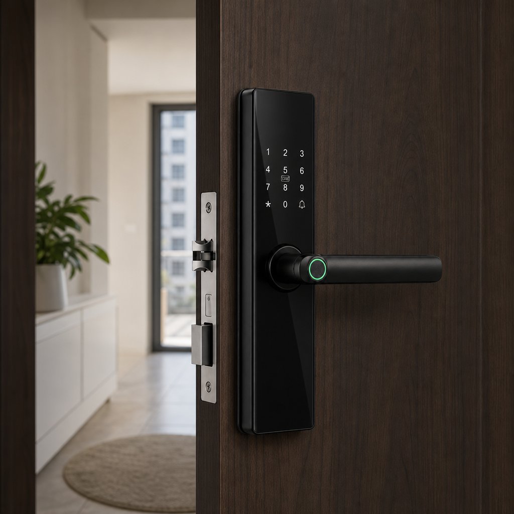 Cerradura Security Intelligent Incuietoare Inteligenta Usa Biometrica Amprenta Digitala Parola - in context de utilizare