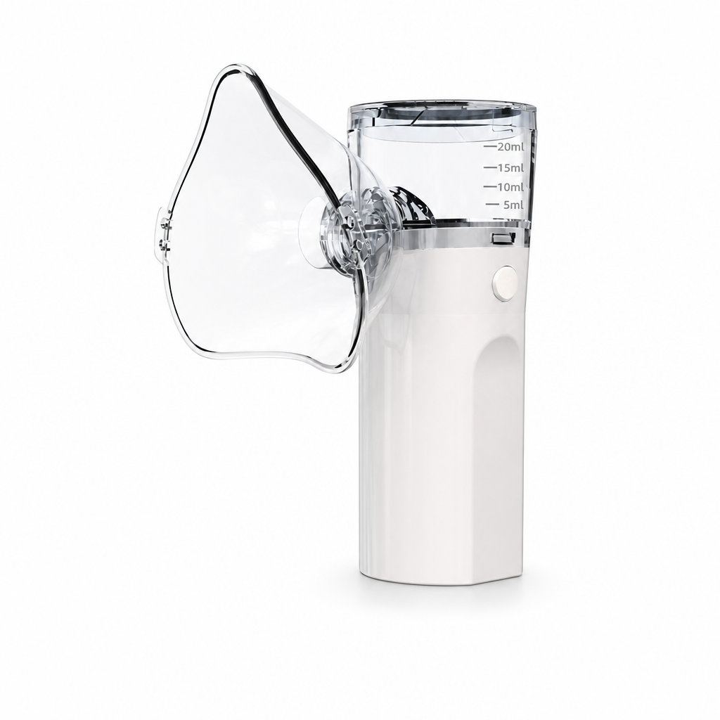 Nebulizator Portabil TZ-W07 Mesh Alb USB/Baterie AA Inhalator Ultrasonic - detaliu produs
