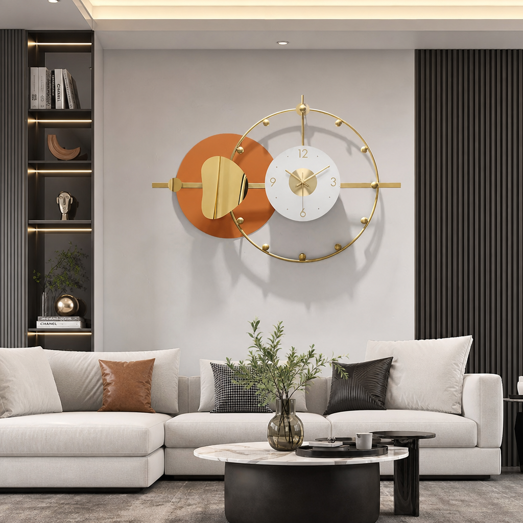 Ceas Perete Analog Decorativ Silentios Design Modern Negru - in context de utilizare