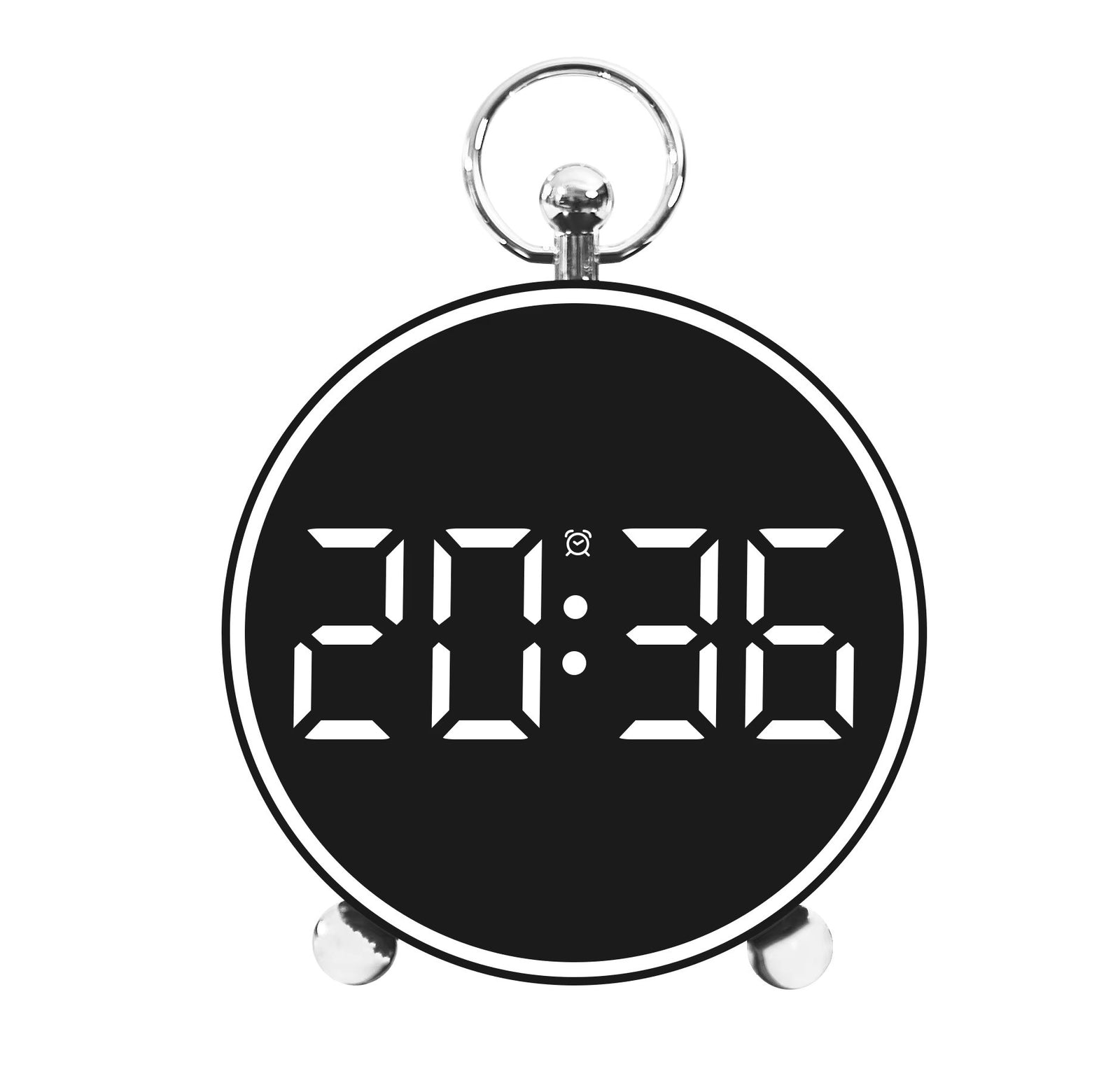 Ceas desteptator digital LED 4,4" cu afisaj color, comanda vocala si alarme personalizabile - trezeste ecranul prin bataie din palme