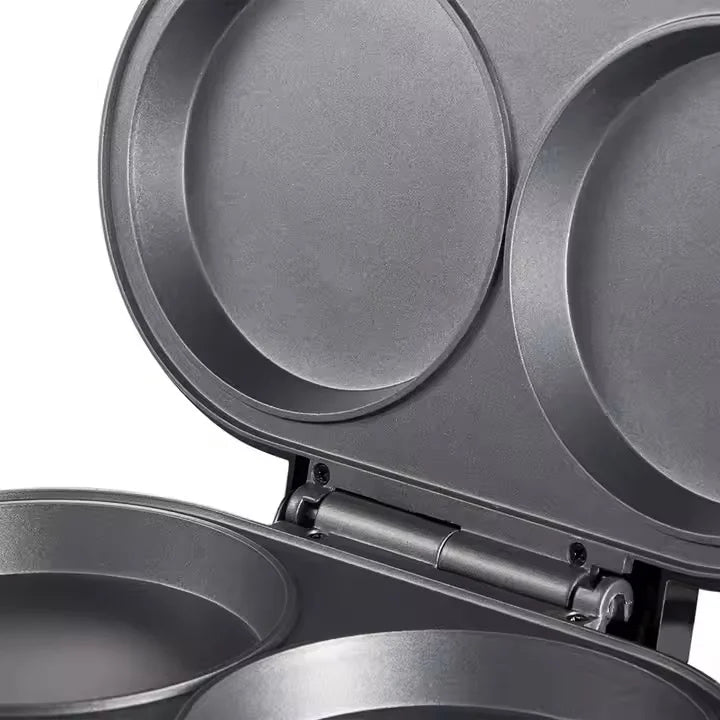 Aparat electric pentru burgeri/omleta/waffles/sandwich, RAF R245, 850 W, 28x23x16 cm, negru