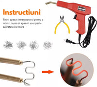 Trusa aparat sudat plastic, pistol profesional pentru lipit/sudat plastic, kit pentru repararea fisurilor din plastic