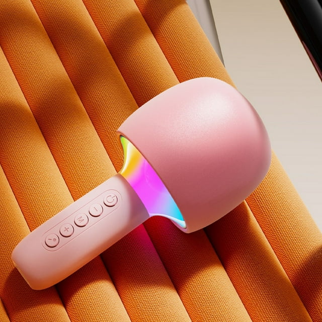 Microfon Karaoke Wireless cu Boxa si LED RGB OKOP KP-M110 – 5W