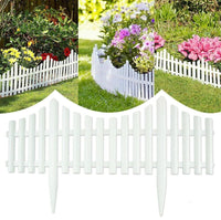 Set 6 bucati gard decorativ din plastic pentru gradina, 57.5 x 32.5 cm, alb - imagine 2