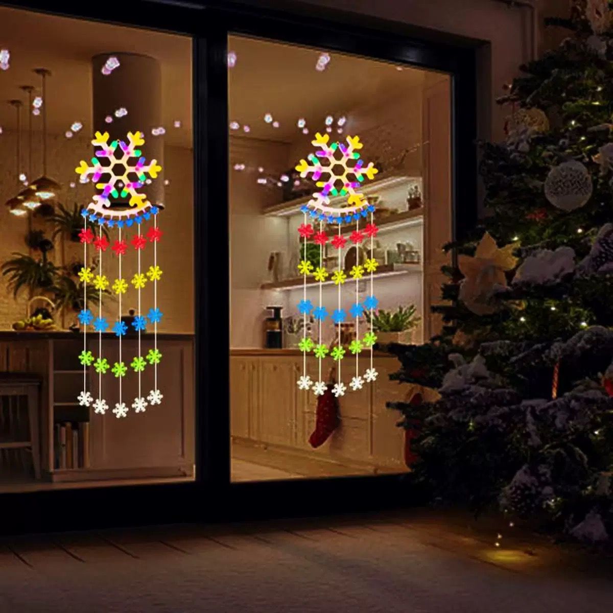 Ghirlanda luminoasa colorata, 160 cm cu 60LED alimentare la priza, multicolor