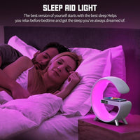 Statie incarcare wireless 3 in 1 cu lampa RGB si boxa bluetooth, control aplicatie - imagine 4